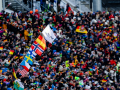 Fans auf der Tribuene / in der Arena