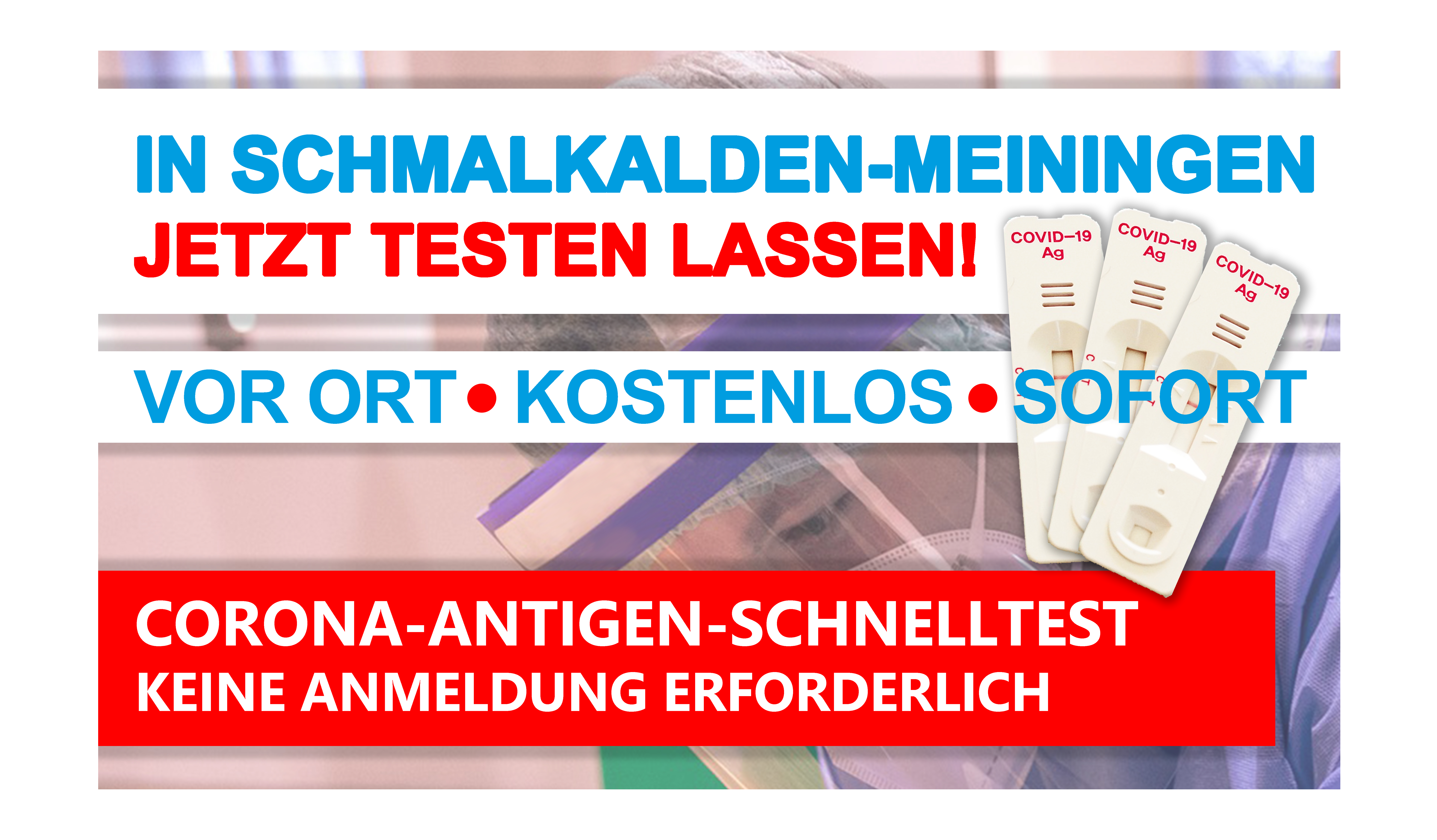 Kostenlose Corona-Schnelltests im Landkreis Schmalkalden-Meiningen